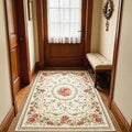 Rustic Shabby Rose Rug Vintage Elegant Traditional Rugs Accent Floral Rugs Carpet for Home Living Room/Bedroom, 55'' x 35'', Country Rose