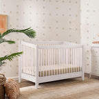 Babyletto Sprout 4-in-1 Convertible Crib with Toddler Bed Conversion Kit in White, Greenguard Gold Certified