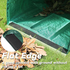 PHYEX 2 Pack 53-Gallon Reusable Leaf Bags with Flat Bottom Design - Dustpan Style Garden Bags for Easy Yard Waste Collection, Lightweight & Foldable