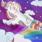 Tailor Shop Unicorn Bedding Sets for Girls Kids Teens,Purple Unicorn Comforter Sets Full Size with 2 Pillowcase…