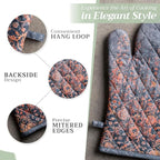 Maison d'Hermine Oven Gloves 100% Cotton Oven Mitt (7" x 13", Pack of 1) | With Loop Heat Resistant BBQ Cooking Gloves Baking Kitchen Handling Hot Pans Thanksgiving Christmas - Imperfection