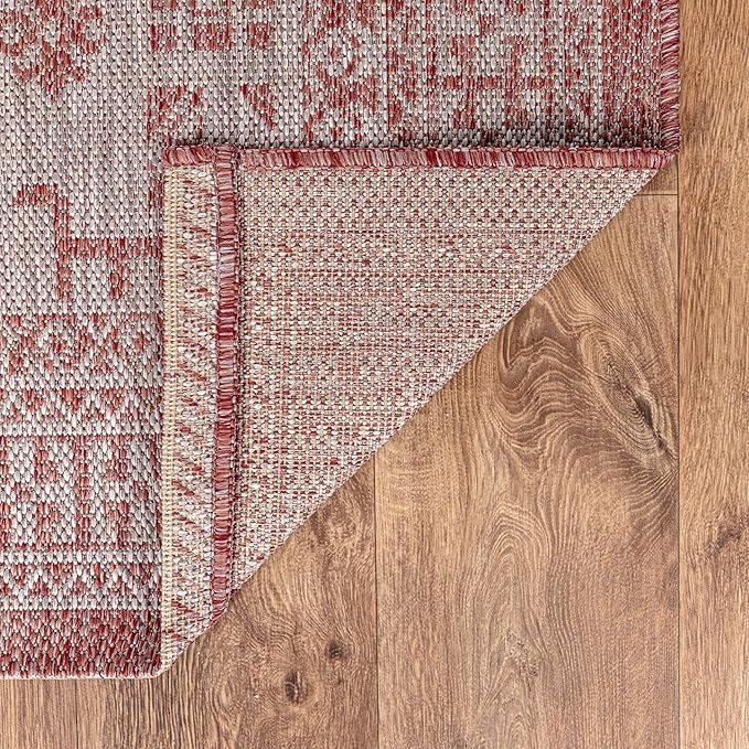 Keen Home Design Terrace Outdoor Area Rug - 5x8 Washable Indoor/Outdoor Rug for Patio, Kitchen, Balcony, Beach, Garden, Deck and Porch, Size: 5'3"x7'7"