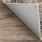 nuLOOM Annelle Floral Border Machine Washable Ultra Thin Area Rug, 5' x 8', Beige