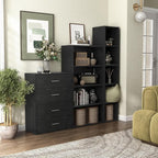 Apexa 2 Wooden Stackable Storage, Small Food Pantry Cabinet, Cajonera De Madera, Underbed Drawer Dorm Teen Room Decor & Bedroom, Home Office, Kitchen, Black