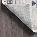 nuLOOM Evalyn Southwestern Machine Washable Ultra Thin Runner Rug, 2' 6" x 12', Cream