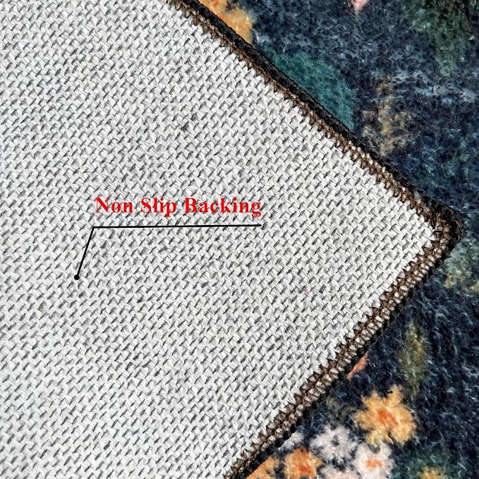 Washable Area Rug 6′6″ × 9′10″ for Living Room Bedroom Hotel, Beige | Soft Cozy Fluffy Low Pile Machine Washable Non Slip Boho Modern Accent Rug for Dining Room Nursery Kids Room Dorm