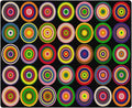 Flagship Carpets Color Rings Colorful Children's Area Rug for Kids Room Circle Seating Décor, Play Carpet for Teaching and Playing, Seats 35, 10'6" x 13'2, Black
