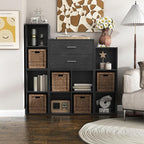 Apexa 2 Wooden Stackable Storage, Small Food Pantry Cabinet, Cajonera De Madera, Underbed Drawer Dorm Teen Room Decor & Bedroom, Home Office, Kitchen, Black