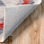 nuLOOM Jayde Machine Washable Southwestern Diamond Ultra Thin Area Rug, 5' x 8', Beige