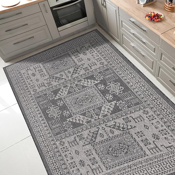 Keen Home Design Terrace Outdoor Area Rug - 12x15 Washable Indoor/Outdoor Rug for Patio, Kitchen, Balcony, Beach, Garden, Deck and Porch, Size: 12'x15'